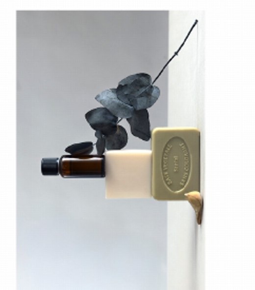 SOLAVIS product photography — soap and oil bottle
